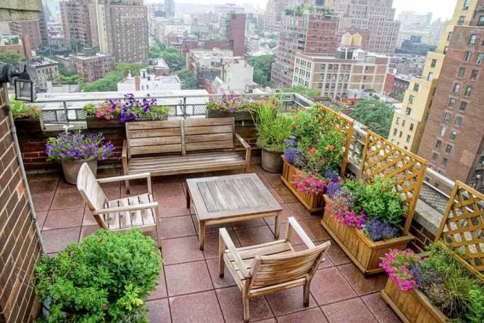 Terrasse gestalten mit pflanzen